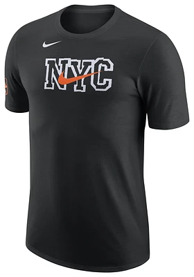 Nike Mens Knicks ES CE Logo T-Shirt - Black/Black