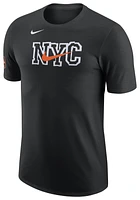 Nike Mens Nike Knicks ES CE Logo T-Shirt - Mens Black/Black Size XXL