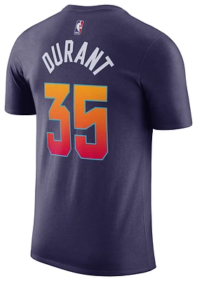 Nike Mens Kevin Durant Suns City Edition Name & Number T-Shirt - Purple/Orange