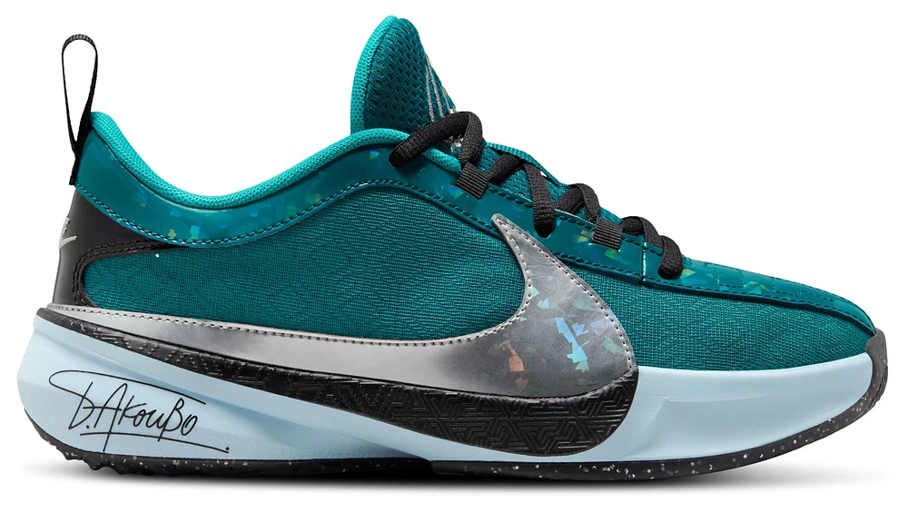 Nike Boys Freak 5 SE - Boys' Grade School Basketball Shoes Metallic Silver/Black/Geode Teal