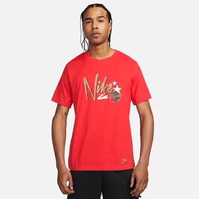 Nike Mens Hoops Short Sleeve T-Shirt - University Red/White/Blue