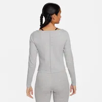 Nike Womens NSW Air Long Sleeve Top - White/Gray