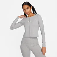 Nike Womens NSW Air Long Sleeve Top - White/Gray