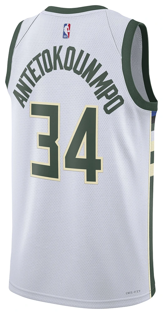 Nike Mens Bucks DF Swingman Jersey - White/Green