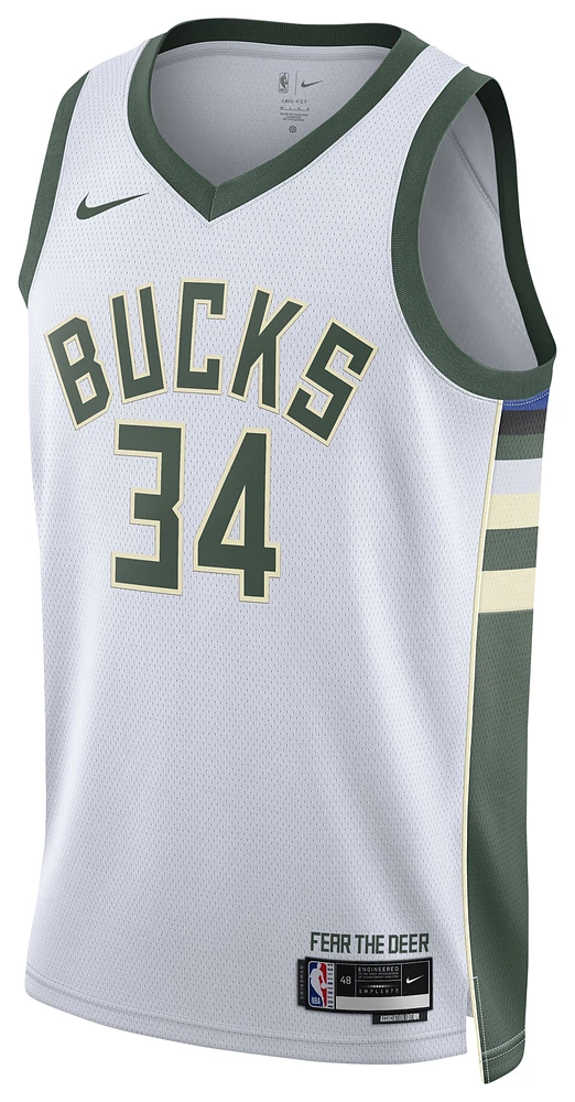 Nike Mens Bucks DF Swingman Jersey - White/Green