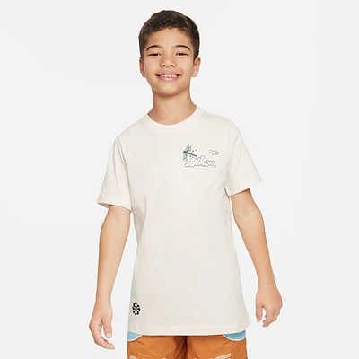 Nike Boys Nike NSW Summertime T-Shirt - Boys' Grade School White/Phantom Size S