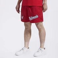 Pro Standard Mens Washington Nationals Dbl Logo Woven Short - Red/Red