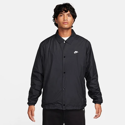 Nike Mens Club Coaches Jacket - Black/White