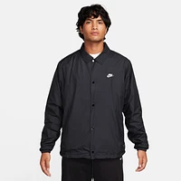 Nike Mens Club Coaches Jacket - Black/White