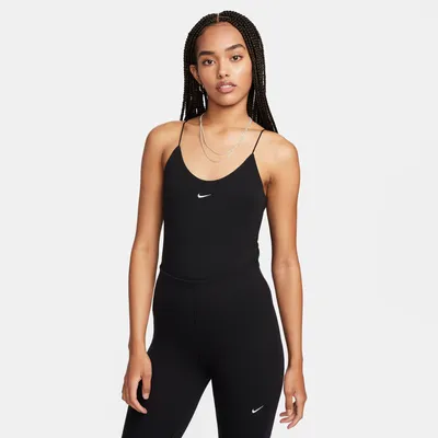 Nike Womens NSW Chill Knit Cami Bodysuit - White/Black