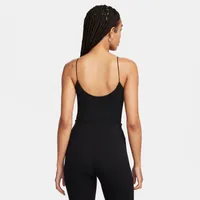 Nike Womens NSW Chill Knit Cami Bodysuit - White/Black