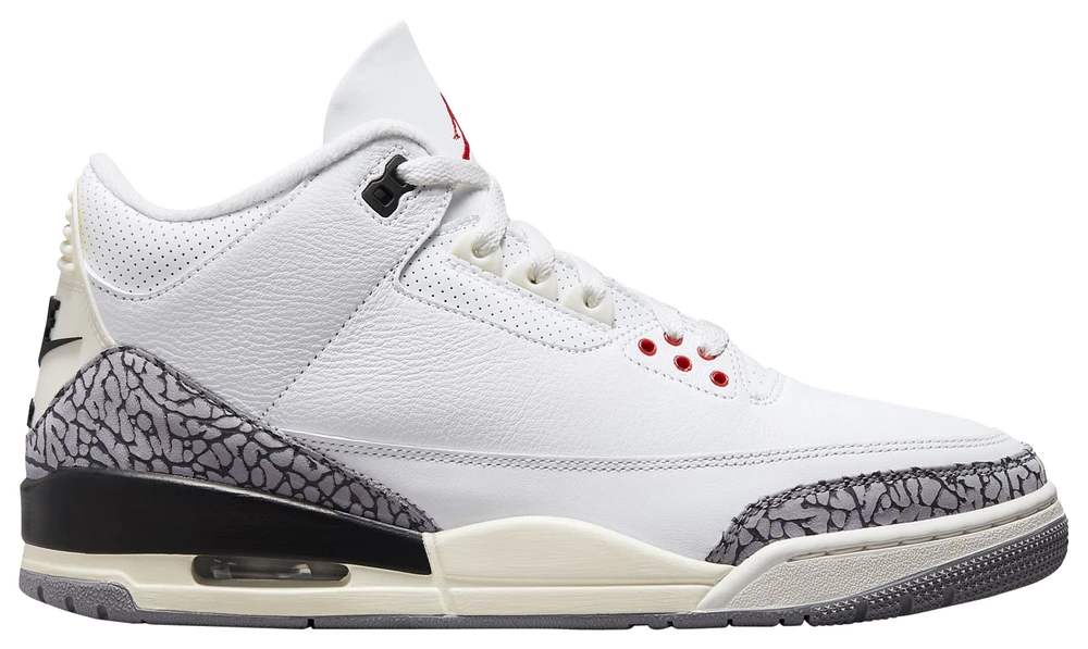 Jordan Mens Jordan Retro 3 - Mens Shoes Summit White/Black/Fire Red Size 18.0