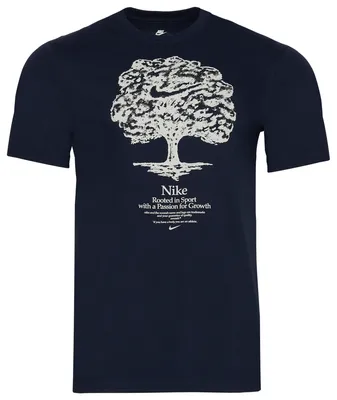 Nike Mens Nike Rooted In Sport T-Shirt - Mens Obsidian Size S