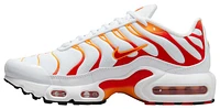 Nike Boys Air Max Plus EMEA - Boys' Grade School Running Shoes White/University Red/Laser Orange