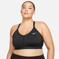 Nike Womens Nike Plus Size V-Neck Bra - Womens Black/Black