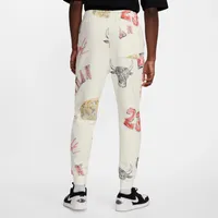 Jordan Mens Essential Printed Fleece Pants - Sail/Black