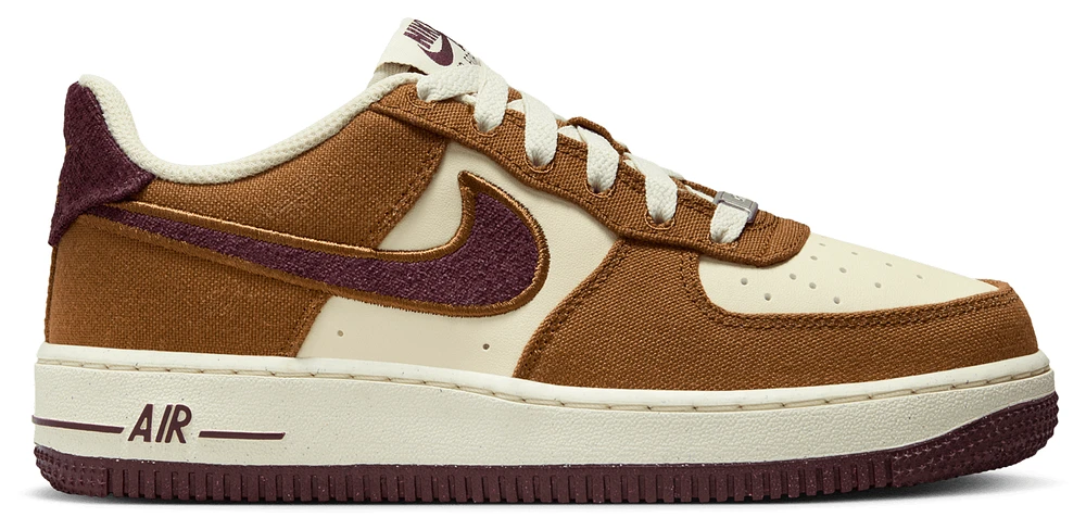 Nike Boys Air Force 1 LV8 3 - Boys' Grade School Basketball Shoes Tan/Red/Tan