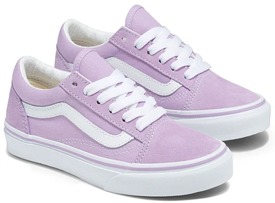 Vans Girls Vans Old Skool - Girls' Preschool Shoes White/Lupine Size 13.0