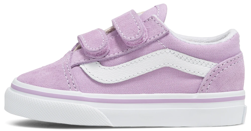 Vans Girls Old Skool V - Girls' Toddler Skate Shoes Lupine/White