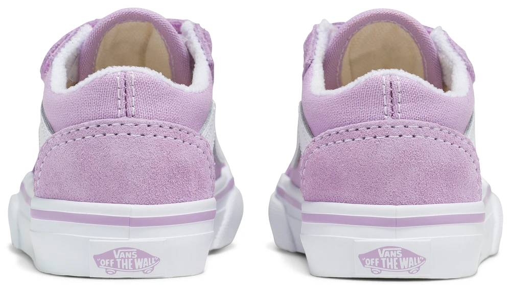 Vans Girls Old Skool V - Girls' Toddler Skate Shoes Lupine/White