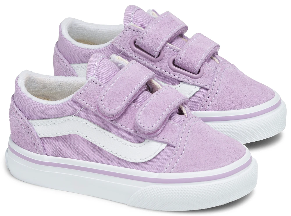 Vans Girls Old Skool V - Girls' Toddler Skate Shoes Lupine/White