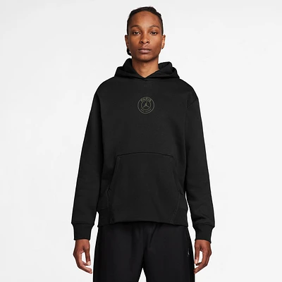 Jordan Mens PSG HBR Fleece Pullover - Black/Cargo Khaki