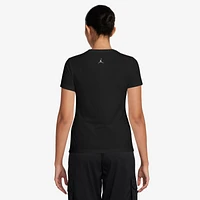 Jordan Womens Slim Short Sleeve T-Shirt - White/Black