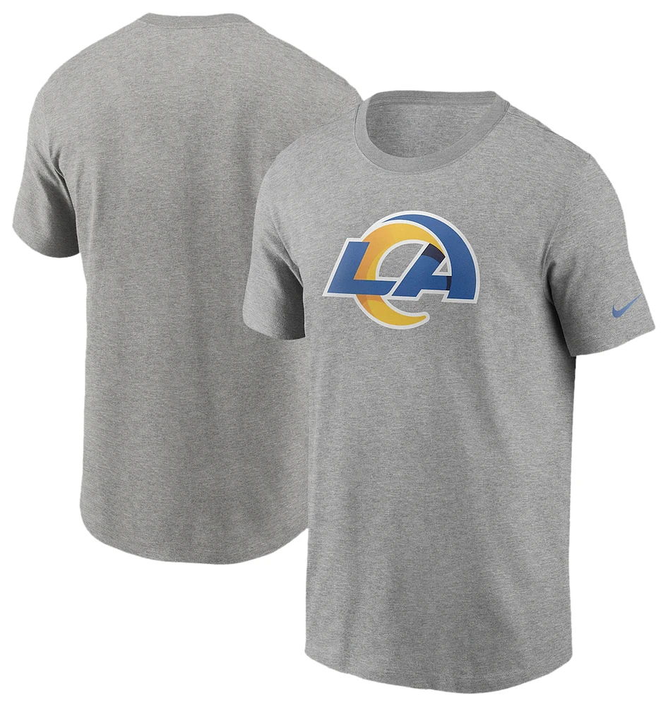 Nike Mens Rams Fan Gear Primary Logo T-Shirt - Heather Gray