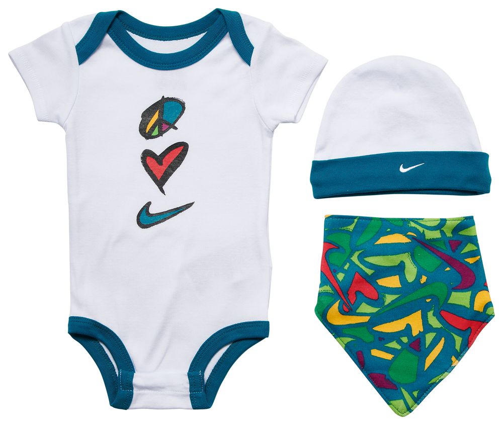Nike Hat, Bodysuit and Bib Set - Boys' Infant