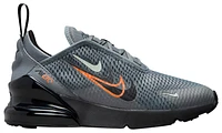 Nike Boys Air Max 270 - Boys' Preschool Shoes Grey/Black/Orange