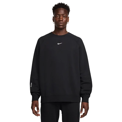 Nike Mens Nike NRG Nocta CS Fleece Crew - Mens Black/White Size XL