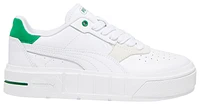 Puma Girls Cali Court Match - Girls' Grade School Basketball Shoes White/Archive Green