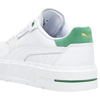 Puma Girls Cali Court Match - Girls' Grade School Basketball Shoes White/Archive Green