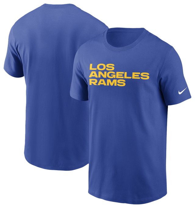 Men's Nike Navy Los Angeles Rams Dri-FIT Cotton Essential Wordmark T-Shirt