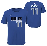 Nike Boys Luka Doncic Nike Mavericks Player Name & Number T-Shirt - Boys' Grade School Blue/Blue Size M