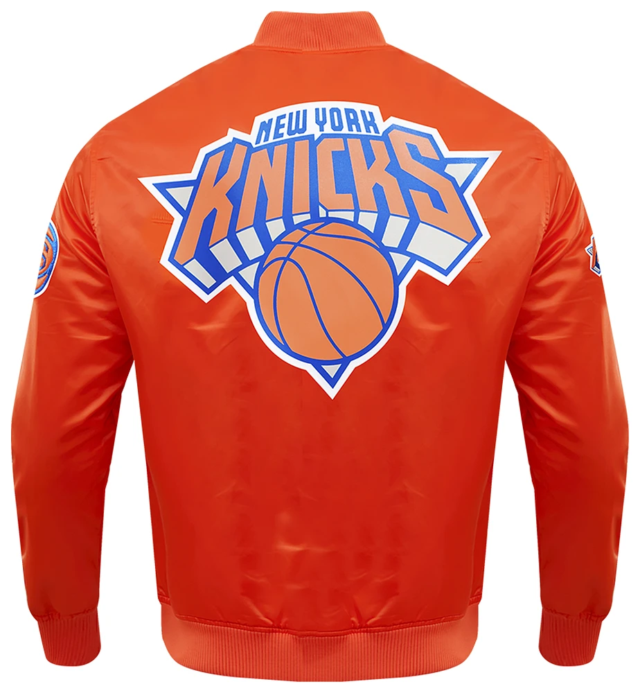 Pro Standard Mens Knicks Big Logo Satin Jacket - Orange