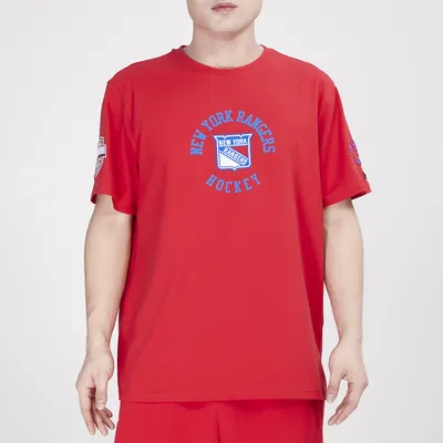 Pro Standard Mens Rangers Hybrid SJ T-Shirt - Red