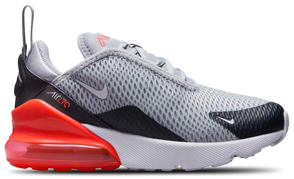 Nike Boys Air Max 270 - Boys' Preschool Shoes Wolf Grey/White