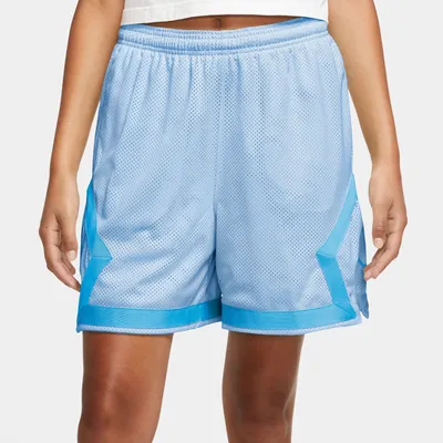 Jordan Womens Jordan Heritage Diamond Shorts - Womens Ice Blue/Dark Powder Blue Size XS