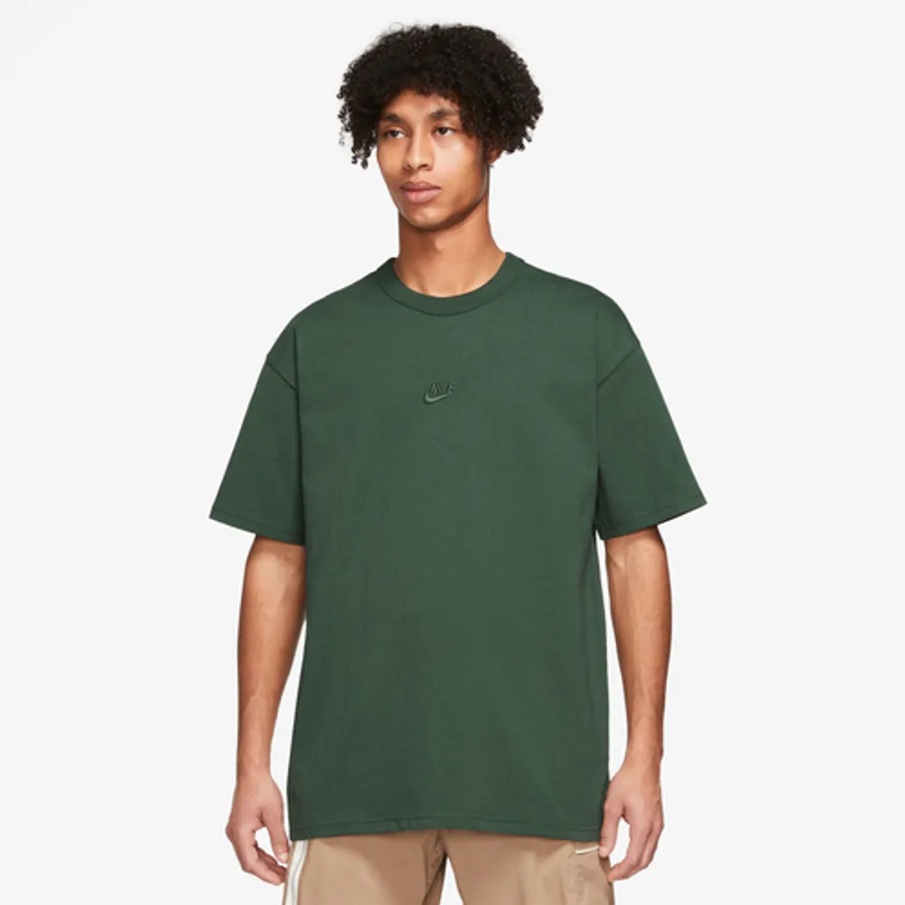 Nike - Men - Sportswear Premium Essentials logo-embroidered Cotton-jersey T-Shirt Green - M