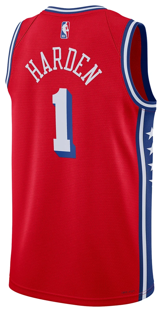 Nike Mens 76ers Statement Jersey - White/Red