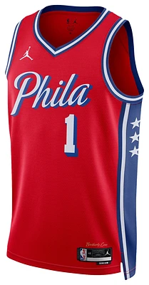 Nike Mens 76ers Statement Jersey - White/Red