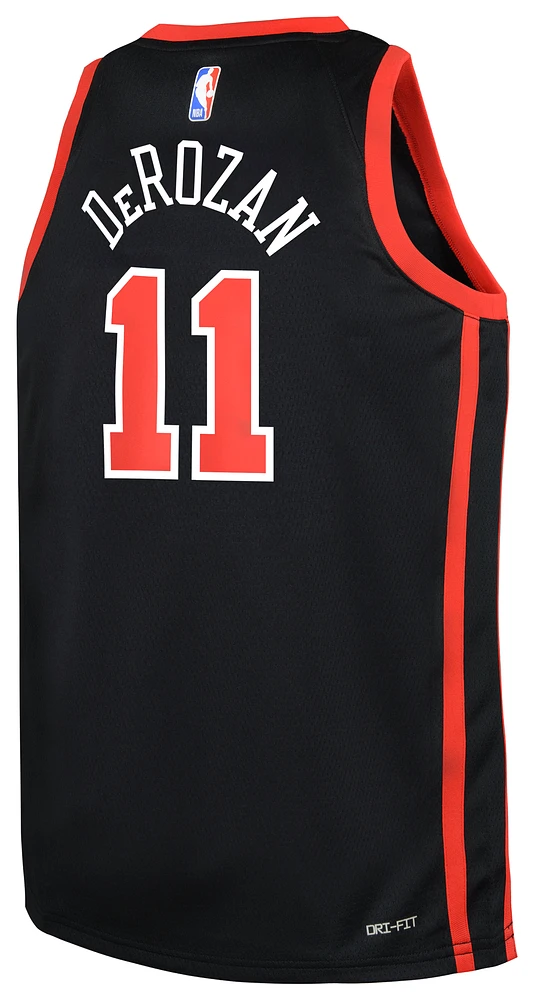 Nike Boys Demar Derozan Nike Bulls City Edition Swingman Jersey - Boys' Grade School Black/Red Size L