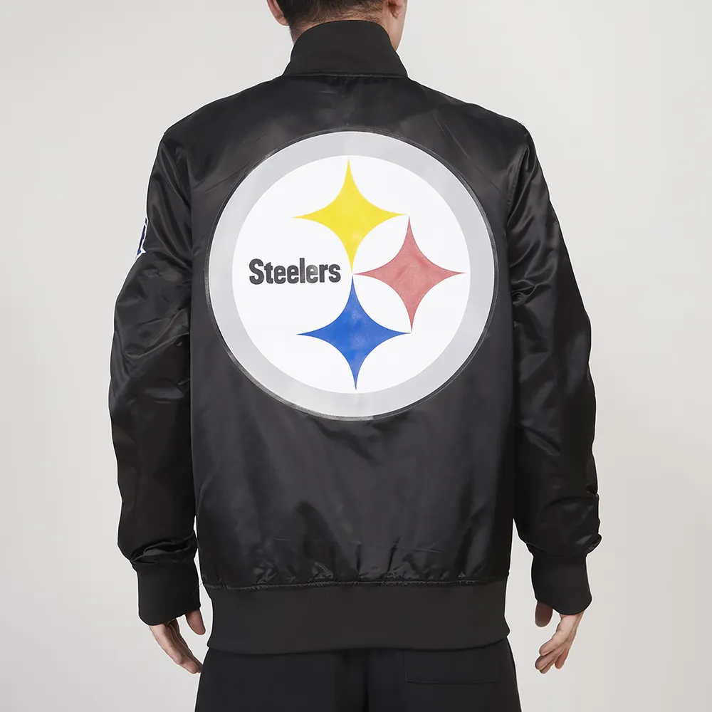 Pro Standard Mens Pro Standard Steelers Big Logo Satin Jacket