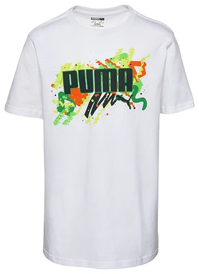 PUMA Boys Squiggle T-Shirt - Boys' Grade School Multi/White