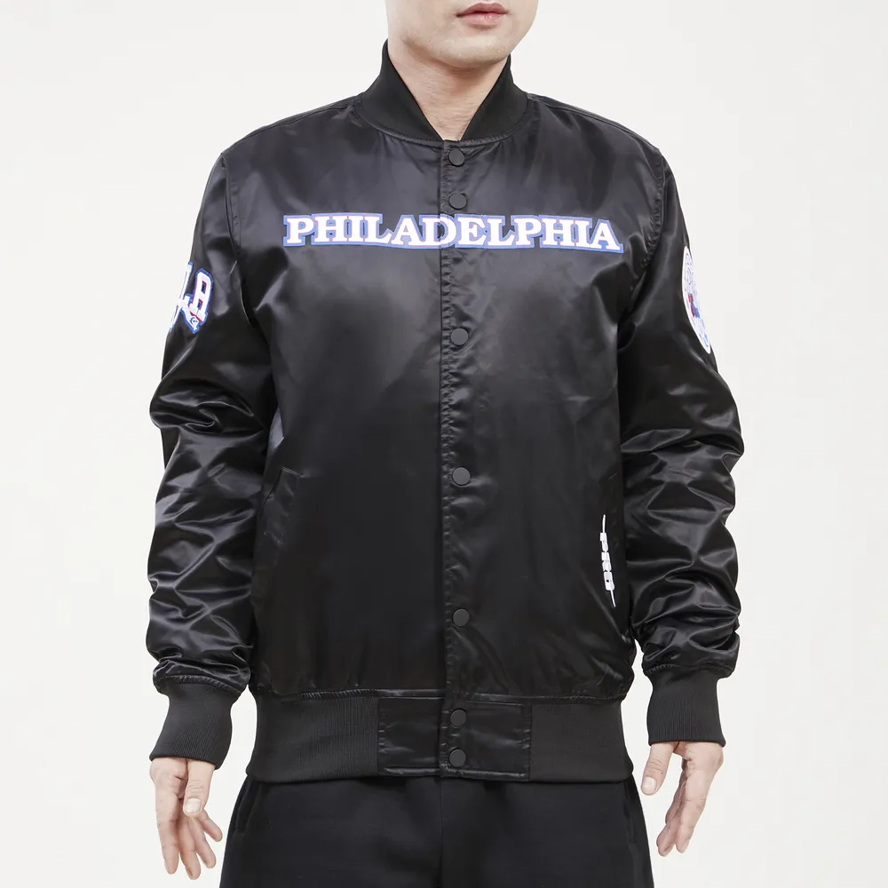 Pro Standard 76ers Satin Jacket - Men's