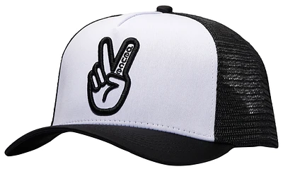 Deuce Deuce Peace Trucker Hat - Adult White/Black Size One Size