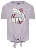 PUMA Girls Butterfly Knot T-Shirt - Girls' Grade School Purple