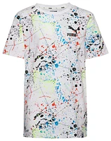 PUMA Boys Splatter AOP T-Shirt - Boys' Grade School White