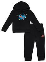 PUMA Boys PUMA Splash Logo Hoodie Set - Boys' Toddler Blue/Black Size 2T